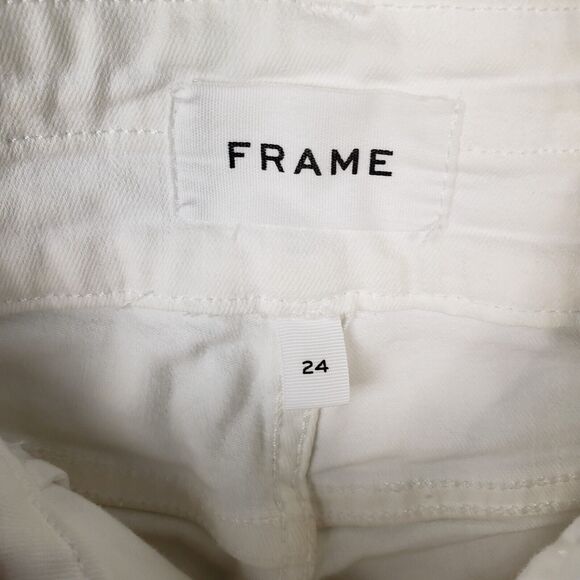 Frame Le High Flare Womens 25 White High Rise Flare Jeans Retro Chic - Picture 8 of 10